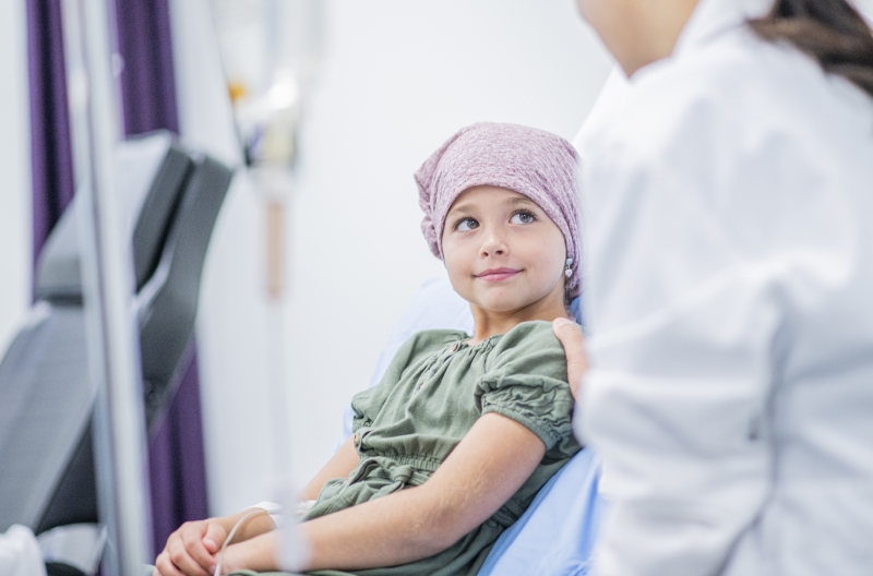 Smiling Girl with Cancer