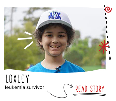 image of Loxley, leukemia survivor