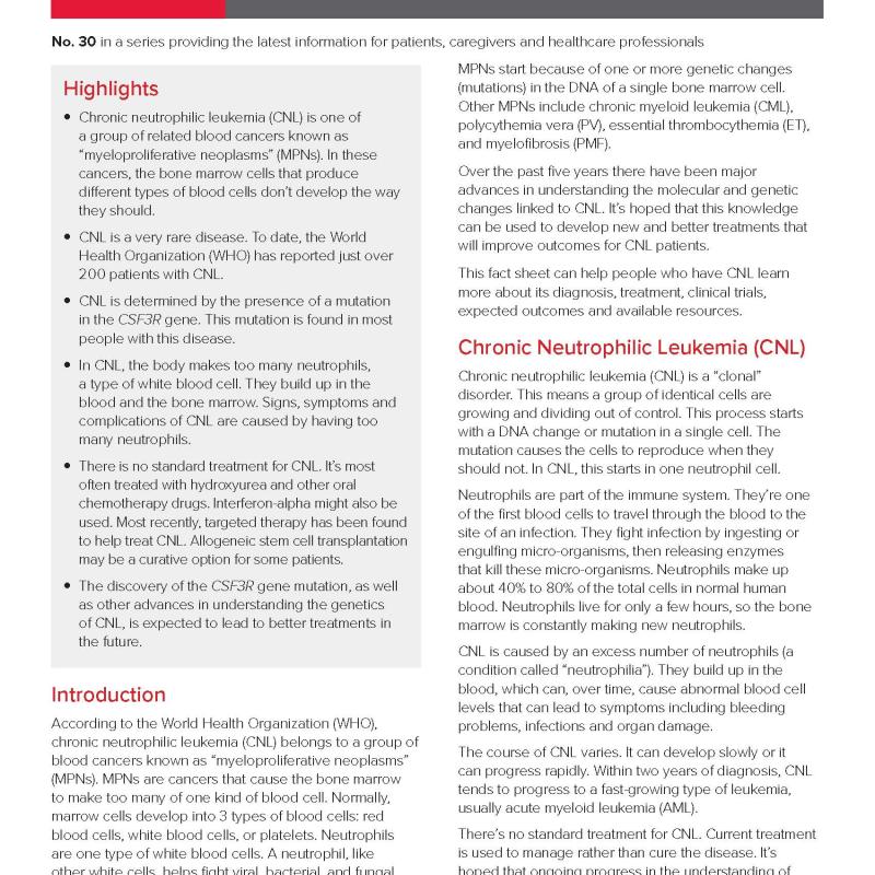 Chronic Neutrophilic Leukemia