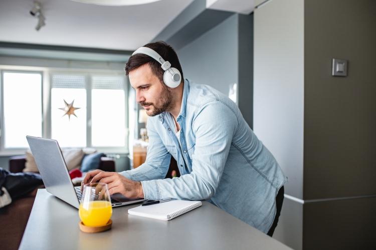 Man on Computer